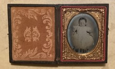 Civil War Era Baby Portrait Tintype Union Case 1860s Antique picture
