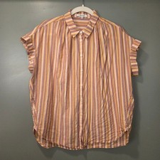 Madewell Central Shirt Oversized Sleeveless Blouse Women's Size M 100% Cotton picture