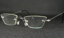 Vintage Tom's Design SILVER UNIQUE RARE EYEGLASSES GLASSES RIMLESS 49-20-135mm picture