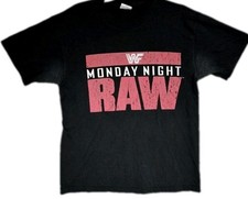 WWF Monday Night Raw 1992 OG T Shirt Mens Large Black Titan Sports USA picture