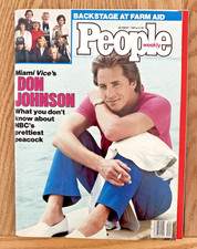 Pristine Vintage 1985 People Magazine Miami Vice Don Johnson + Farm Aid picture