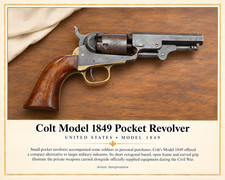 Colt Model 1849 Pocket Revolver with Wooden Grip Art/709701422 picture