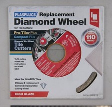 Plasplugs - HGDW110  High Glaze Diamond Tile Cutter Wheel Blade 110mm NOS sh6535 picture