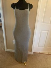 🔥 NWT SKIMS Soft Lounge Long Slip Dress Heather Grey XL picture