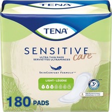 Tena Sensitive Care Ultra Thin Light Bladder Control Pads, 9 in, 180 ct picture