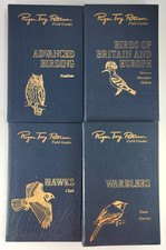 Easton Press Peterson Field Guides Lot 4 Leather Birds Warblers Hawks Advanced picture
