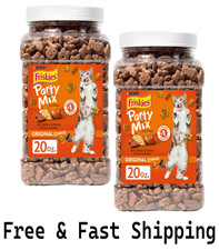 Purina Friskies Party Mix Original Crunch Cat Treats Chicken Turkey 20oz 2Pk picture