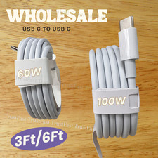 60W/100W USB C To USB C Cable Fast Charger For iPhone 15/16/17/Samsung/iPad Lot picture