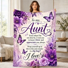 Aunt Appreciation Quote Coral Fleece Blanket picture