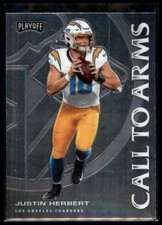 Justin Herbert 2020 Panini Playoff Call to Arms Rookie #CA-19 LA Chargers RC picture