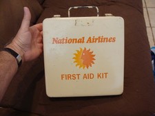 Vintage NATIONAL AIRLINES First aid Kit for Flights - contents full picture