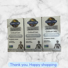 FOR 3 Garden of Life Dr Formulated Probiotics Critical Care 80 Billion CFU 30ct picture