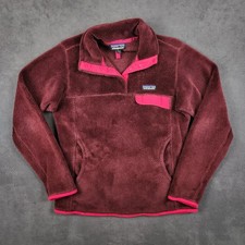 Patagonia Re Tool Snap T Fleece Pullover Sweater Womens Small Pink Maroon picture