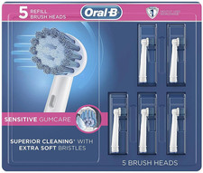 Oral-B Sensitive Gum Care Replacement Brush Heads, Bacterial Protection, 5-count picture