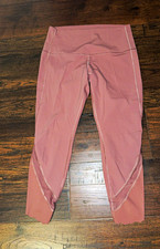 lululemon athletica Women’s Pink Solid Ankle Leggings Logo Regular picture