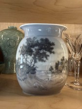 VTG Dahl Jensen high gloss porcelain vase by Arthur Boesen 6.5