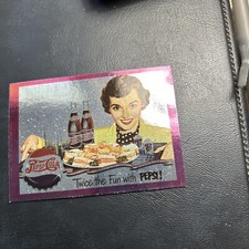 Jb18 Pepsi-Cola Premium 1996 Dart #82 Twice The Fun 1950 Cardboard Sign picture