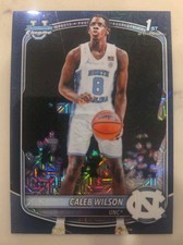 2025-26 Bowman - Chrome Prospects Caleb Wilson #BCP-83 Navy Mojo Refractor /175 picture