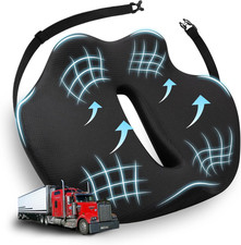 X-Large Seat Cushion for Truck Driver, Upgraded X-Large-Black, Black  picture