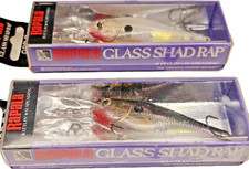 Rapala Glass Shad Rap GSR7 Lot 2 Vintage Suspending Crankbait Glass Perch GPRC picture