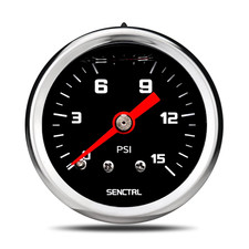 SENCTRL 0-15 Psi Fuel Pressure Gauge, 1/8