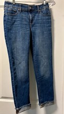 Women's Chico's So Slimming Girlfriend Straight Leg Jean Size 2R Ankle Stretch picture