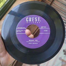 Eddie Cochran - Skinny Jim Crest 1026 45 rockabilly VG HEAR Original Half Loved picture