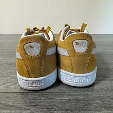 PUMA Suede Classic XXI Men’s 10.5 Honey Mustard White Suede Sneakers 374915-05 picture