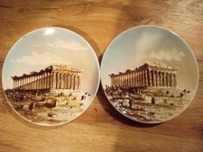 Parthenon in Greece Vintage Hand Painted Embossed 10 3/4