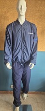 ​VTG 80s 90s Converse All Star Tracksuit Navy Blue Nylon Jacket Pants Set L picture