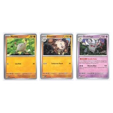 Mankey Primeape Annihilape 041-043/084 Pokemon Pitch Black Evolution Set NM picture