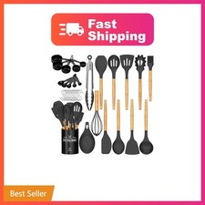Umite Chef Kitchen Cooking Utensils Set, 33 Pcs, Black picture