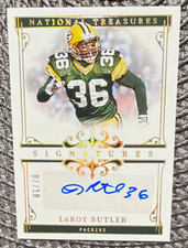 PANINI 2025 NATIONAL TREASURES SIGNATURES LEROY BUTLER AUTO #SIG-LBR /10 picture