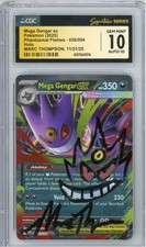 CGC GEM MINT 10 Auto 10 Signed Marc Thompson Mega Gengar ex 056/094 w/ Doodle picture
