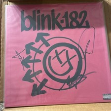 Blink 182 Signed Autograph One More Time Vinyl Record Hoppus Barker DeLonge picture