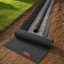 French Drain Filter Fabric | Non-Woven Geotextile Landscape Fabric (4 oz) picture