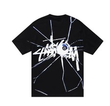 Stussy Shattered Tee T-Shirt Men's Size L Black White Graphic Streetwear New picture
