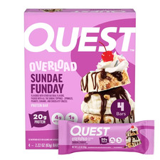 Quest Overload Protein Bars, Sundae Funday Flavor, 20g Protein, 4 Count picture