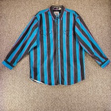 Vintage MidWest Garment Co Brushpopper Shirt Mens Striped Button Down picture