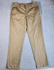 Merona Tan Women Size 2 Classic Stretch Flat Front Preppy Mid Rise Ankle Pants picture