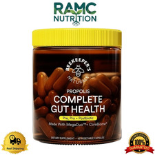 Beekeeper's Naturals Complete Gut Health, 3-in-1 Prebiotic, 60 Capsules picture