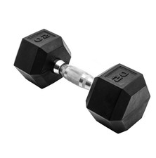 CAP Barbell 20 lb Rubber Hex Dumbbell Single Black Strength Training Authentic picture