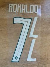 Ronaldo 7 Nameset Portugal Mint Green Iron On Jersey Name and Number Set picture