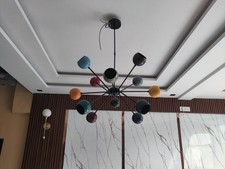 Multi-Color Sputnik Chandelier Mid Century Modern Stilnovo Pendant Light picture
