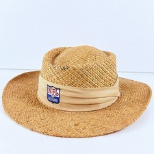 NFL Alumni Town Talk Straw Boaters Hat Golf Derby Large Brim Made in USA picture