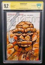 Fantastic Four #1 CBCS 9.2 signed Michael Chiklis ACTOR THING + Original Sketch picture