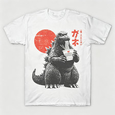 Funny Godzilla Ramen Japanese Food Lover Gift Graphic T-Shirt picture
