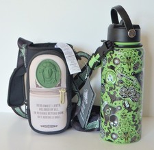 Disney Parks Haunted Mansion Metal Tumbler Water Bottle with Carrier 32oz New picture