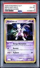MEWTWO 9/100 | Majestic Dawn Holo Pokemon Card Mid Era PSA 6 SWIRL picture