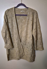 Maurices Women’s Open-Knit Cardigan Sweater XL Beige picture